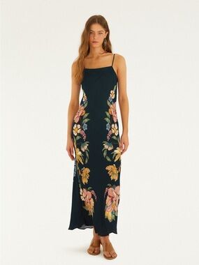 farm rio folk party maxi dress FARM Rio | Dresses | Farm Rio Folk Party Maxi Dress Medium Long Sleeve  Tropical Love Hearts Colorful